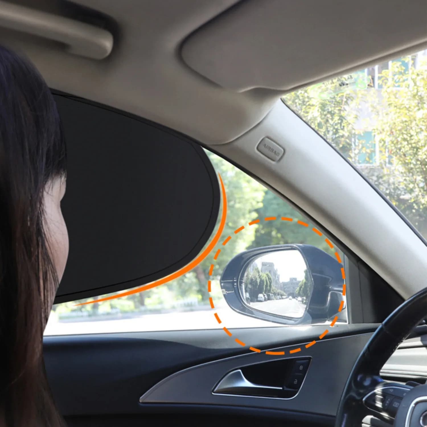 Parasole per finestrini auto da 2 pezzi per sedili di conducente e passeggero, copertura isolante dal punto di vista del calore e protezione solare