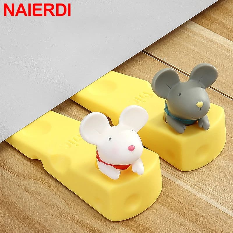 Fermaporta Creativo NAIERDI a Forma di Cartone Animato, Fermaporta in Silicone Carino per Bambini, Decorazione per la Casa