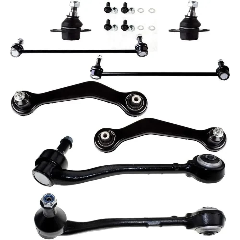 Kit Bracci di Controllo con Giunti Sferici Inferiori, Bracci di Controllo Inferiori, Bracci di Posizionamento Posteriori e Collegamenti Barra Stabilizzatrice Anteriore per Modelli X5 00-06