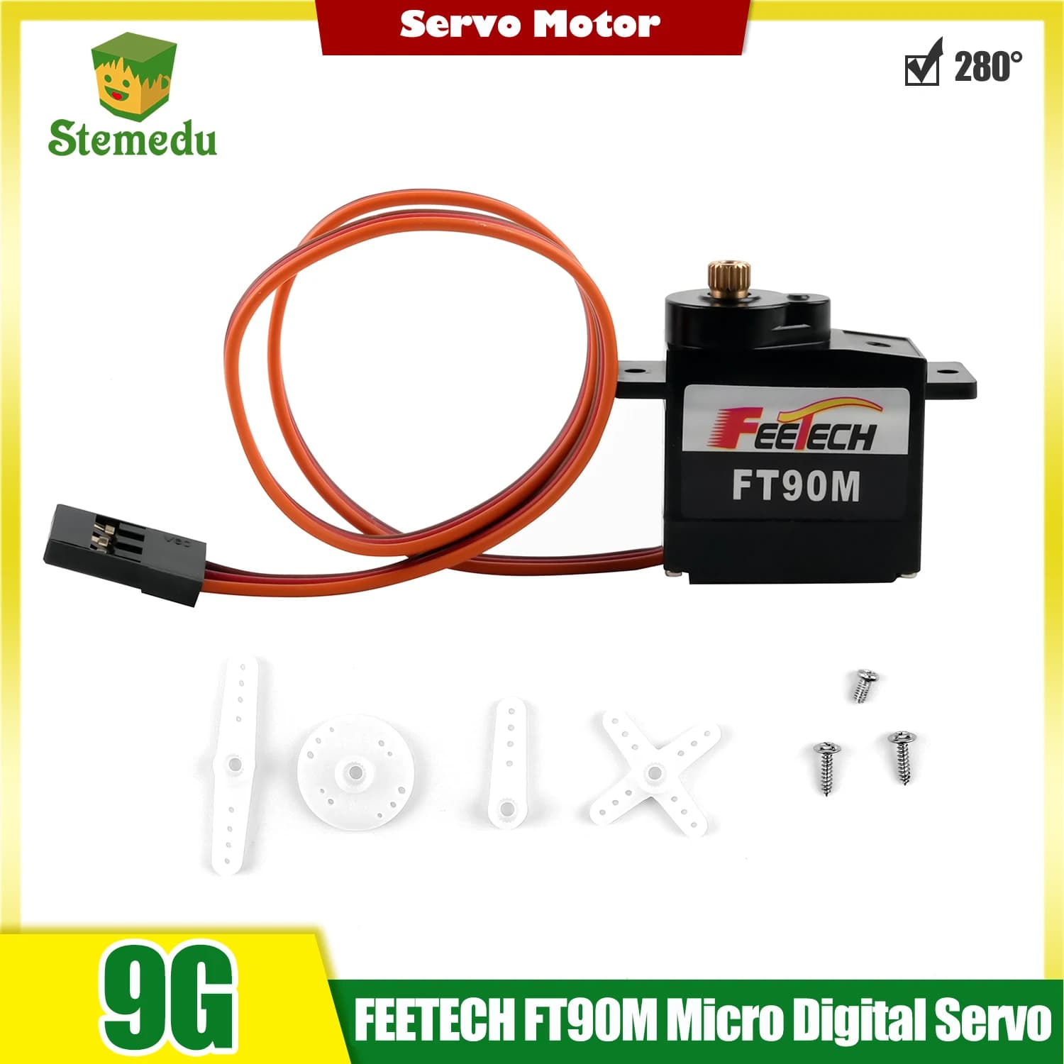 Feetech 2 kg Mini Robot di coppia Micro Servomotore RC FT90M per tenda automatica/aereo Smart Lock