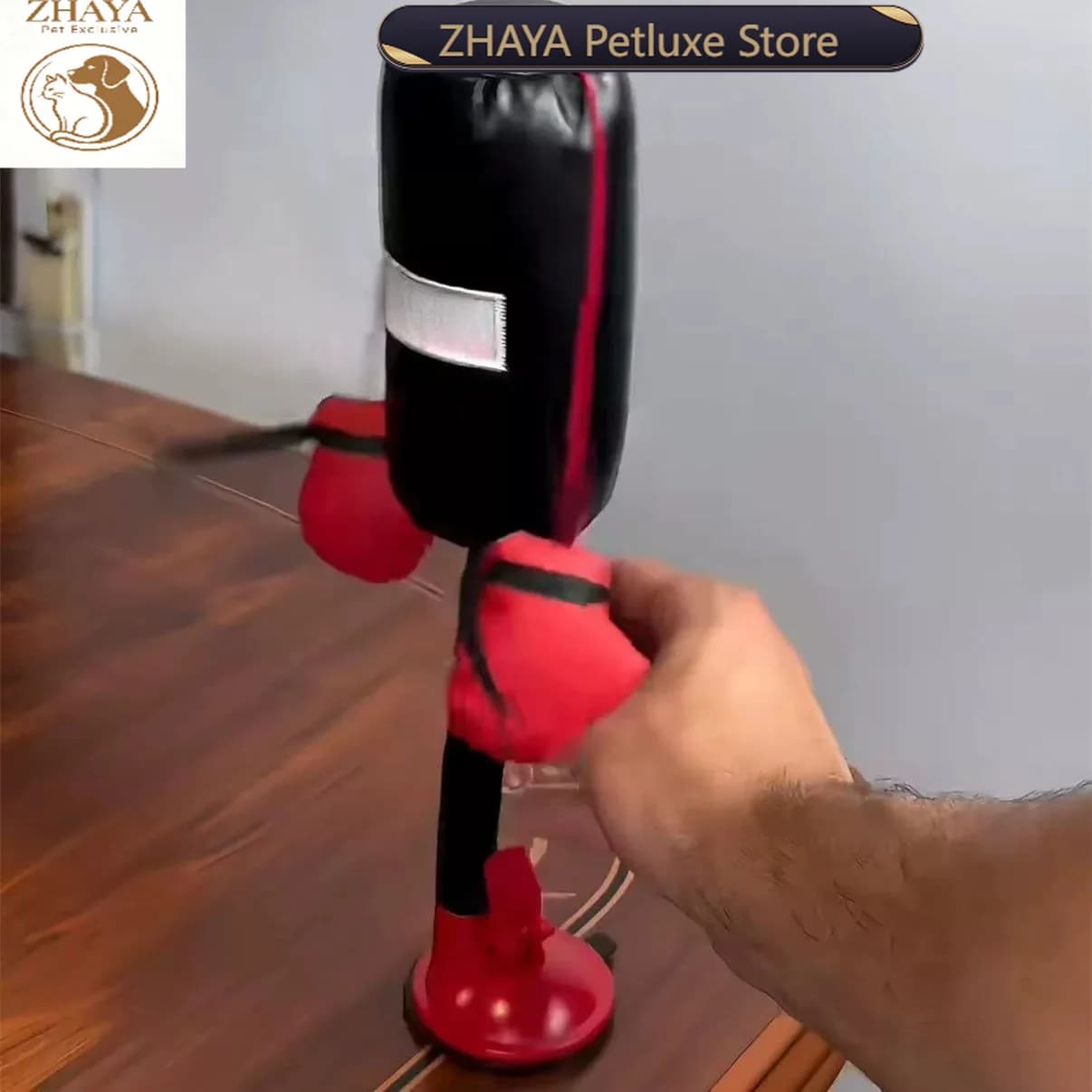 ZHAYA Suction Cup Post Cat Boxing Punching Bag Self Play Boredom Relief Interactive Kitten Toy GameActivity Center Claw Training