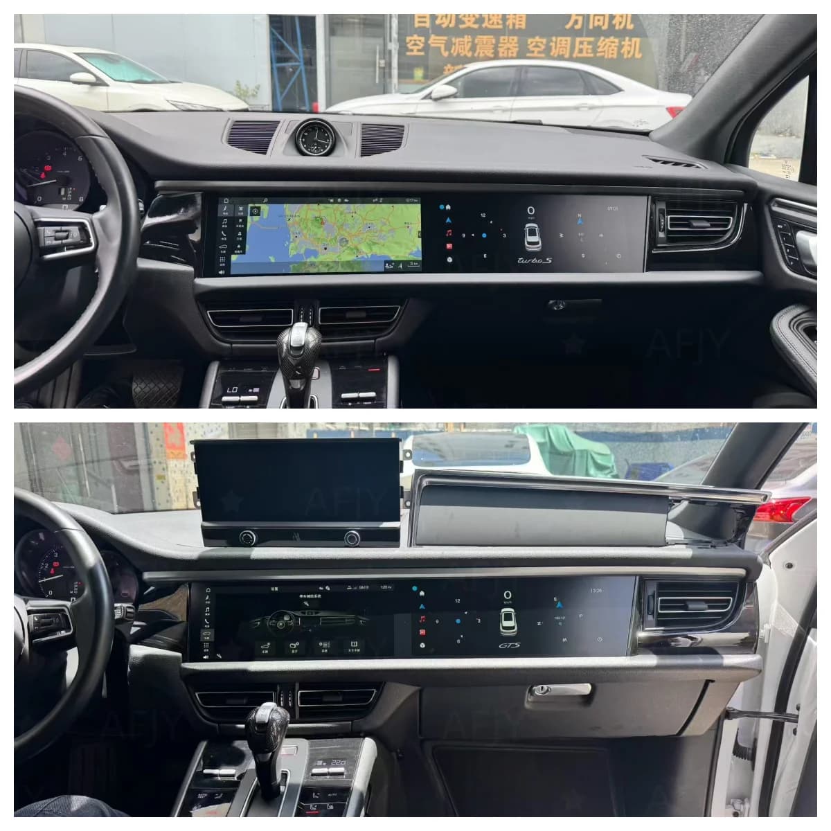 Schermo doppio da 12,3 pollici Android 13 per Porsche Macan 2018-2024, lettore multimediale per auto, navigatore GPS, radio, Carplay, 4G, Auto 360