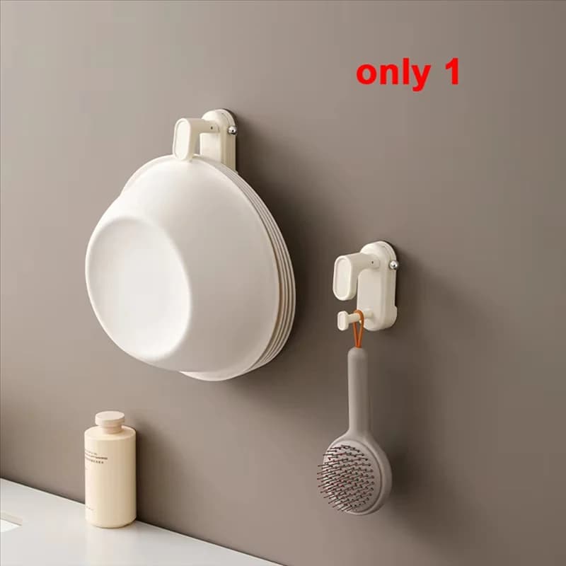 Gancio per lavabo a ventosa ABUH - Porta lavabo a parete staccabile e regolabile per riporre il bagno e la cucina