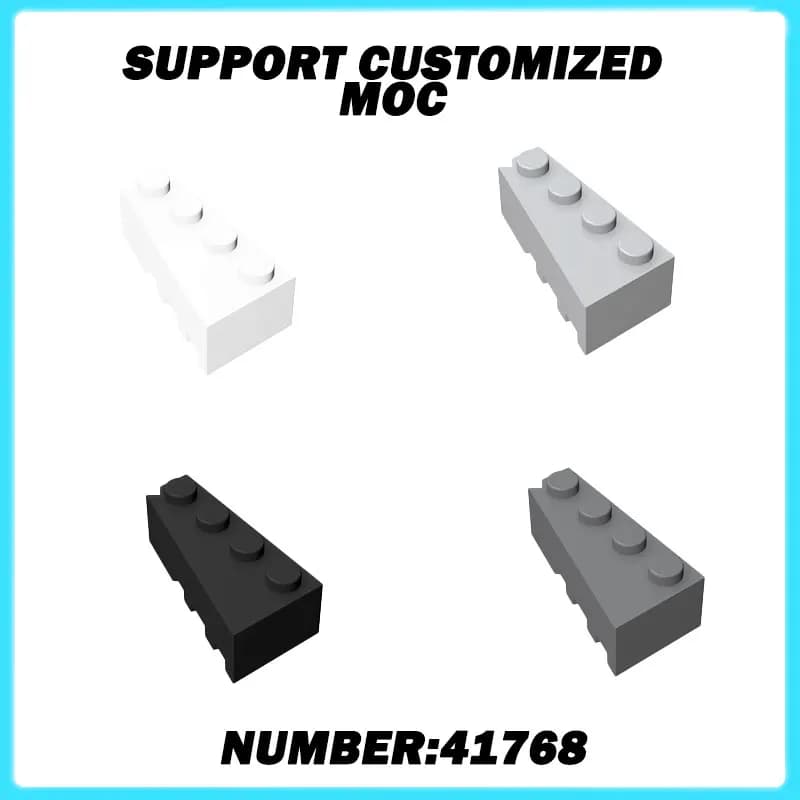 41768 MOC 50g Puzzle Particelle Cuneo Sinistra Building Blocks Kit 4x2 Piastra Bordo Mattoni Giocattoli FAI DA TE Di Compleanno Regali di Natale Dropshipping