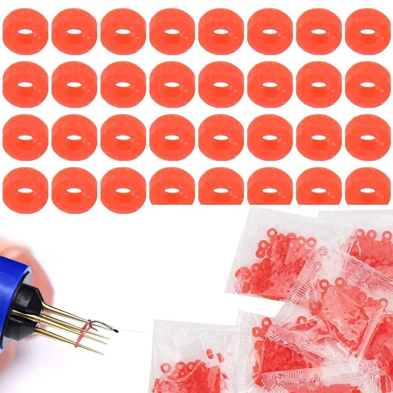 5400 Pz/2700 Pz Pellet Bait Bands Pellet Bander Strumento Micro Bait Bands Terminale da pesca Attrezzatura Set Accessori per la pesca Gomma 2mm