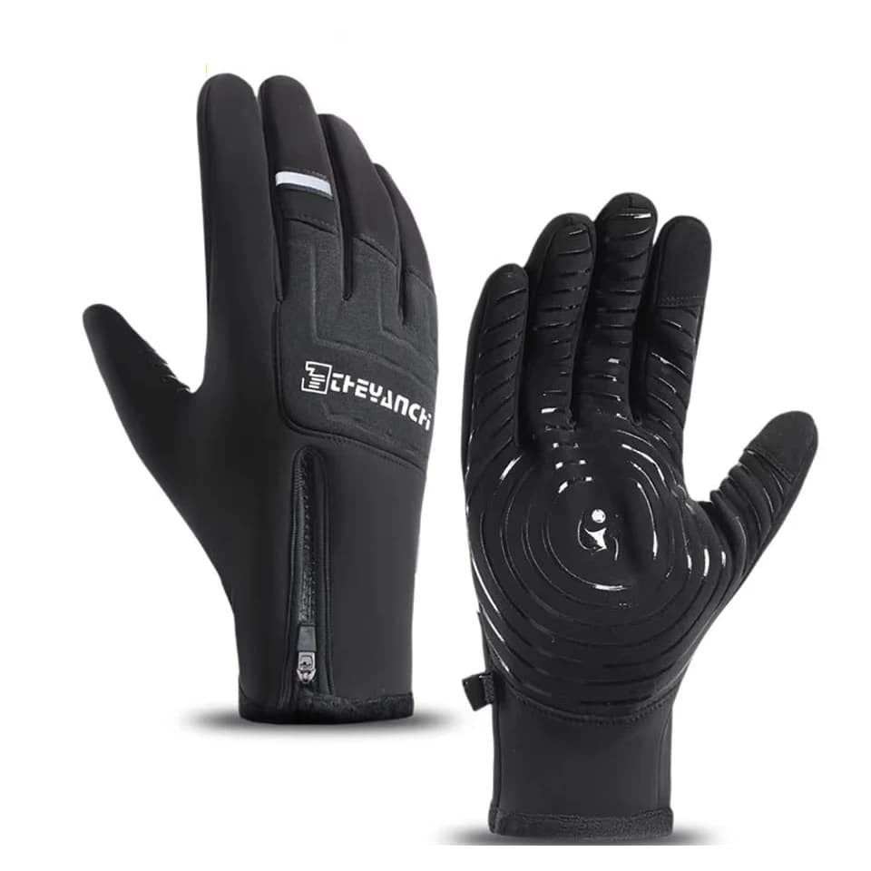 Guanti da ciclismo caldi antivento Touch Screen impermeabile antiscivolo sport moto Running guanto da bici da sci addensato donna uomo