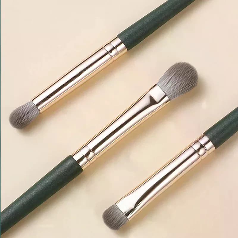 Set di 3 Pennelli Dettaglio per Ombretto, Strumenti Cosmetici per Illuminante, Pennello Morbido per Sfumature e Blush, Trucco di Bellezza