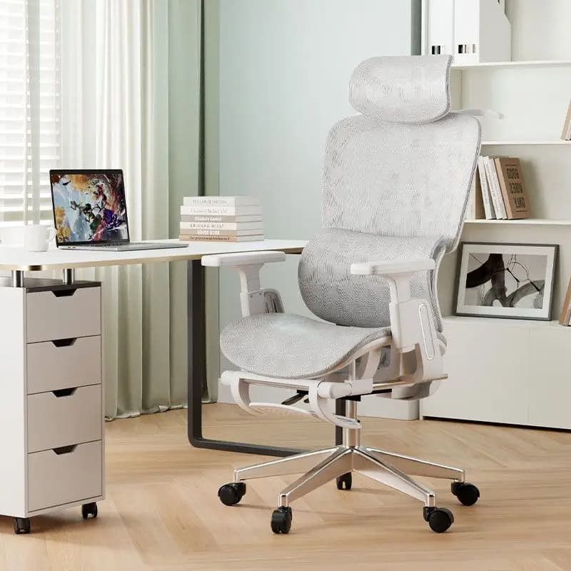 Sedia da ufficio ergonomica Sedia da gioco per computer con schienale cavo traspirante Sedia da lavoro girevole Sedile da scrivania per lavoro di studio