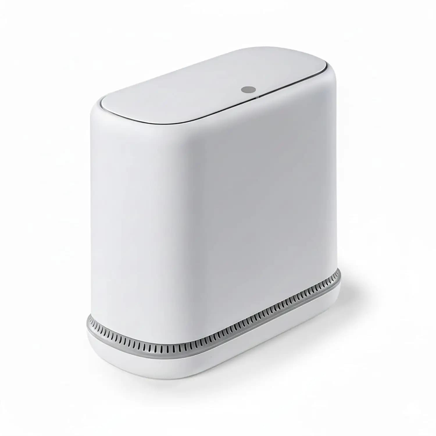 Cestino per Rifiuti da Bagno Sottile da 3 Galloni con Coperchio Bloccabile, Bidone Compatto e Stretto per Cucina, Ufficio, Camera da Letto, Bianco