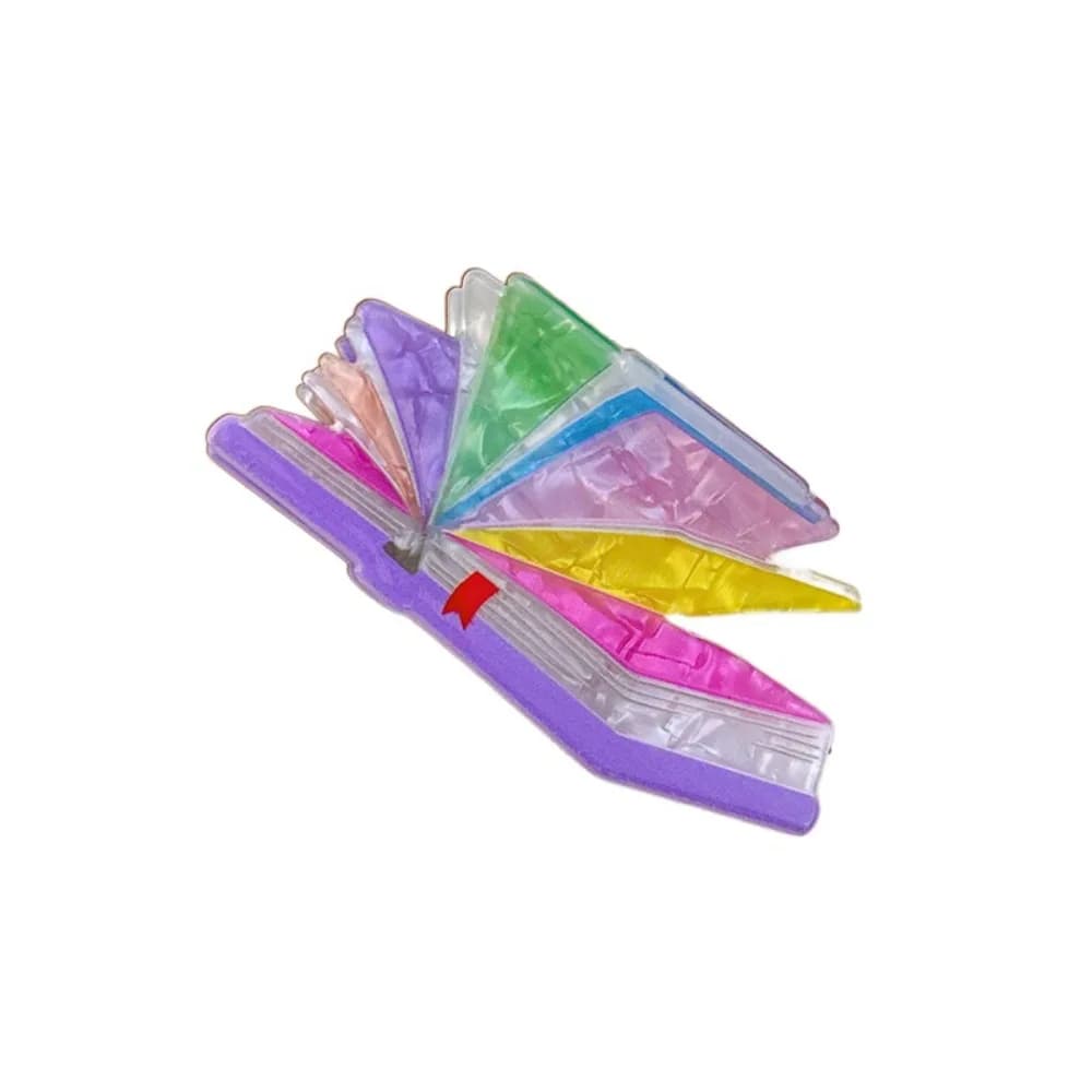 Fermaglio per capelli semplice in PVC, stile coreano, a forma di pattini a rotelle, a forma di squalo, geometrico, stile sportivo, a forma di libro, per il lavaggio del viso