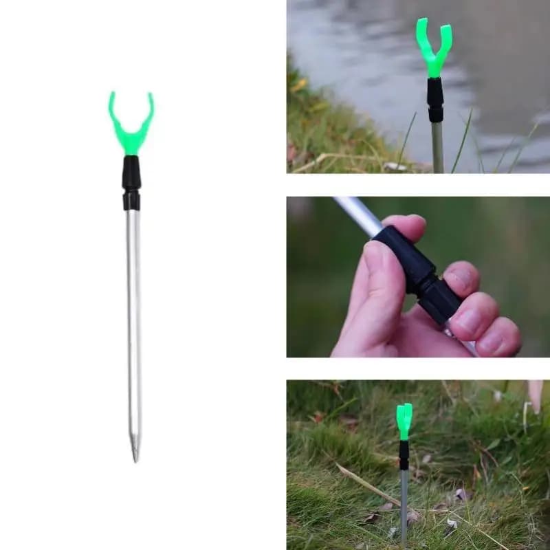 Retractable Y Shape Fishing Rod Holder Rotating Aluminum Alloy Rack for Outdoor Kayak Bank Fishing Use