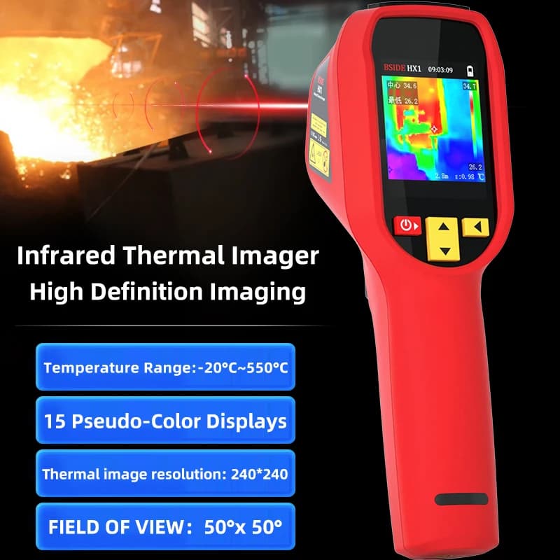 HX1 Thermal Imaging Camera 240X240 Thermal Imager Infrared Temperature Meter For Repair PCB,Industrial Pipeline Detection