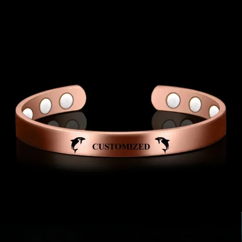 Terapia magnetica Bracciale a forma di C Salute Ioni negativi Energia Anti russamento Acciaio inossidabile Personalizzazione personalizzata Regolabile