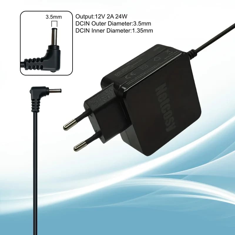Nero 12V 2A 24W 3.5x1.35mm Adattatore CA Caricatore per laptop per TECLAST X4 X6 PRO X16 X16 pro X11 M16 F7 Plus F15 Plus