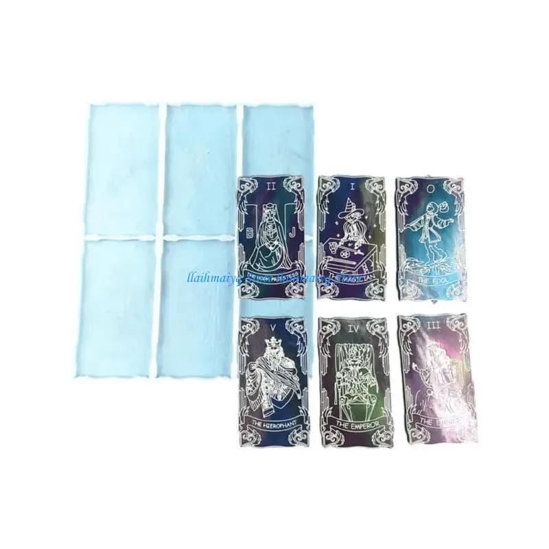 573B Stampo per carte dei tarocchi resistente calore elevato Stampi per ornamenti in silicone Fornitura per produzione