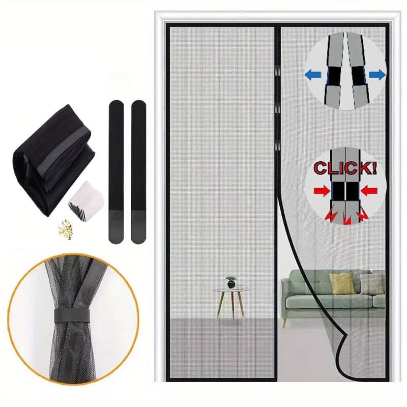 Magnetic Door Curtain Automatic Mosquito Closing Door Screen Net Anti Bug Fly Insect Partition Curtain Mesh Summer Indoor Tools