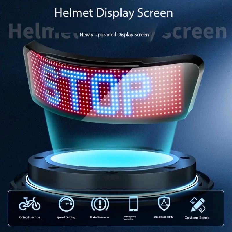 Display LED per Casco Moto, Luce Posteriore e di Avvertimento per Casco, Accessori Moto, Dispositivo Luminoso