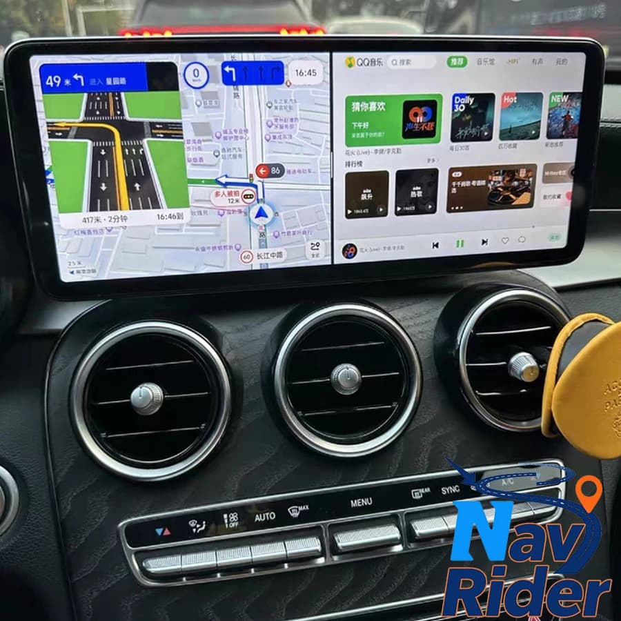 Auto Radio DSP Per Mercedes Benz Classe C W205 Glc X253 C180 C200 C220 C300 C350 2016-2022 12.8 "Schermo Ultra-sottile Android CarPlay