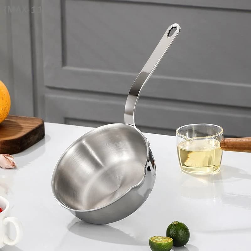 【MAX-111】Mini pentola per latte in acciaio inossidabile 304 - Padella per uova, pentolino per zuppe, pentola da cucina anti-scottatura【W1】