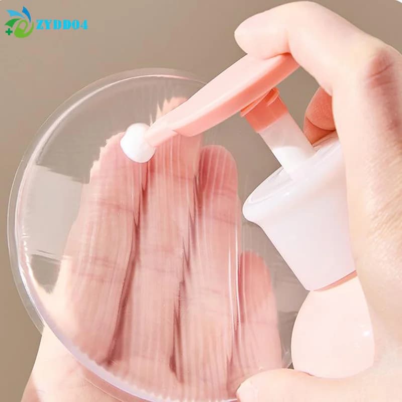● Transparent Makeup Sponge Without Powder, Silicone Gel Soft, for Body Lotion and Viso Background Application