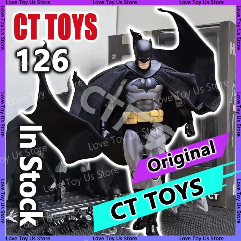 In Magazzino Ct Giocattoli Batman Hush Versione Nera Mafex 126 Bat Man Dc Anime Action Figure Figurine Statua Modello Regali Personalizzati Giocattoli Per Bambini