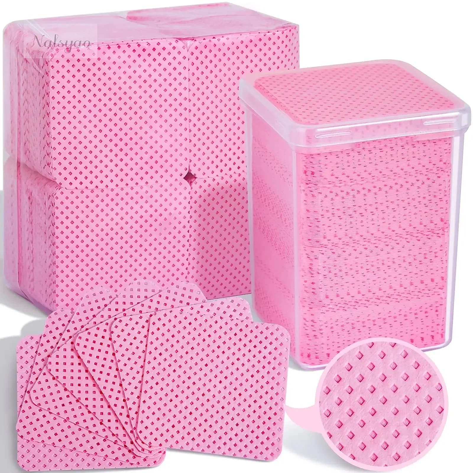 200Pcs Lint Free Nail Cleaning Wipes, Gel Nail Polish Remover Pads for Home Salon Use, Non-Shedding Nail Prep Wipes