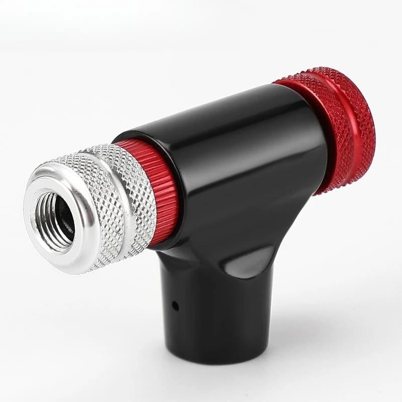 Bike CO2 Inflator Nozzle Aluminum Alloy Tire Pump Head for Presta Schrader
