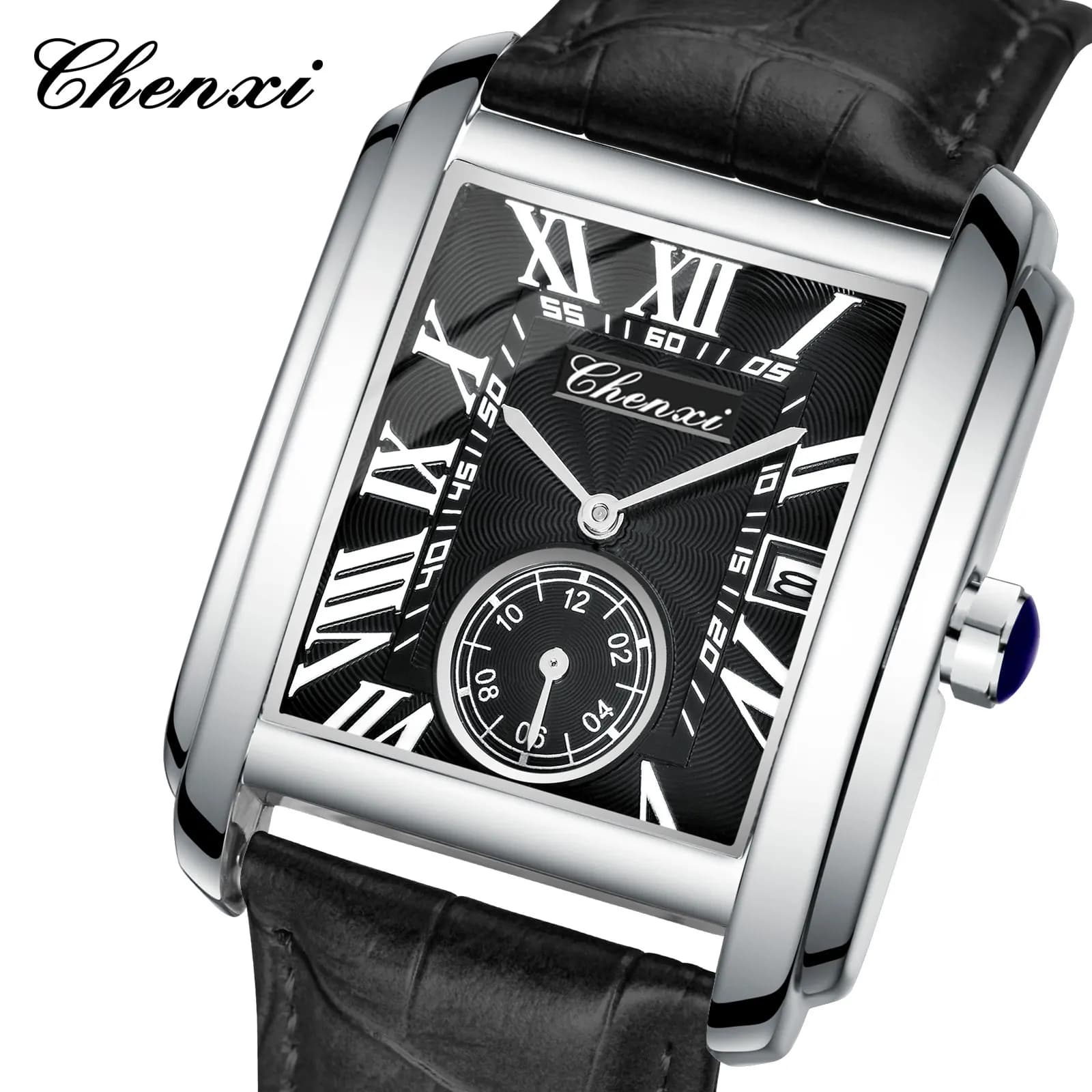 Chenxi 8216 New Fashion Boy Classico Rettangolo Cinturino in pelle Orologi da polso Mens Luxury Brand Orologi Orologio al quarzo Montre Femme