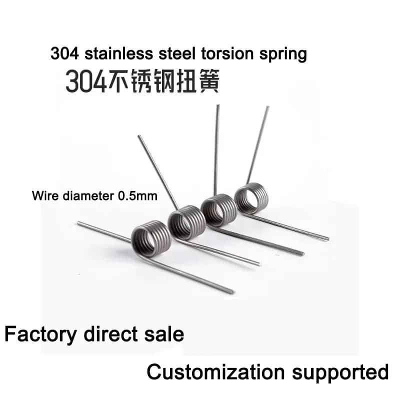 Molla di torsione a forma di V in acciaio inossidabile 304 per destrorsi, da 60-180 gradi, per fermagli per capelli e pattumiere, 10 pz.