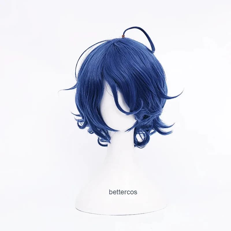 Anime Wonder Egg Priority Ohto Ai Parrucche Blu Corto Resistente al calore Capelli sintetici Cosplay + Parrucca Capx;3,v'6.f;9,