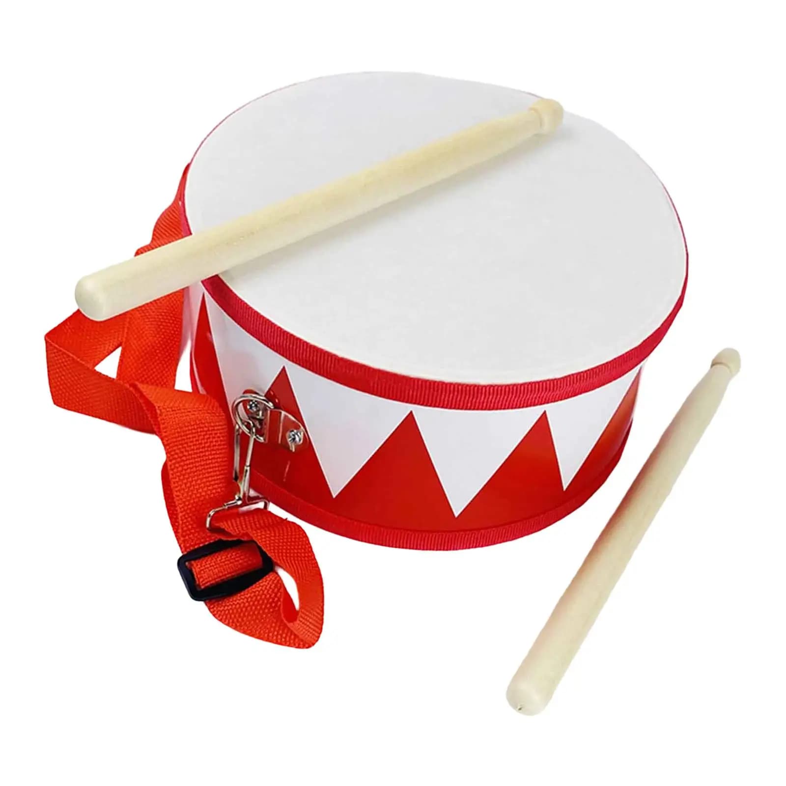 Set di Batteria in Legno per Bambini, Strumento a Percussione Portatile con Cinghia Regolabile per Danza e Insegnamento Musicale