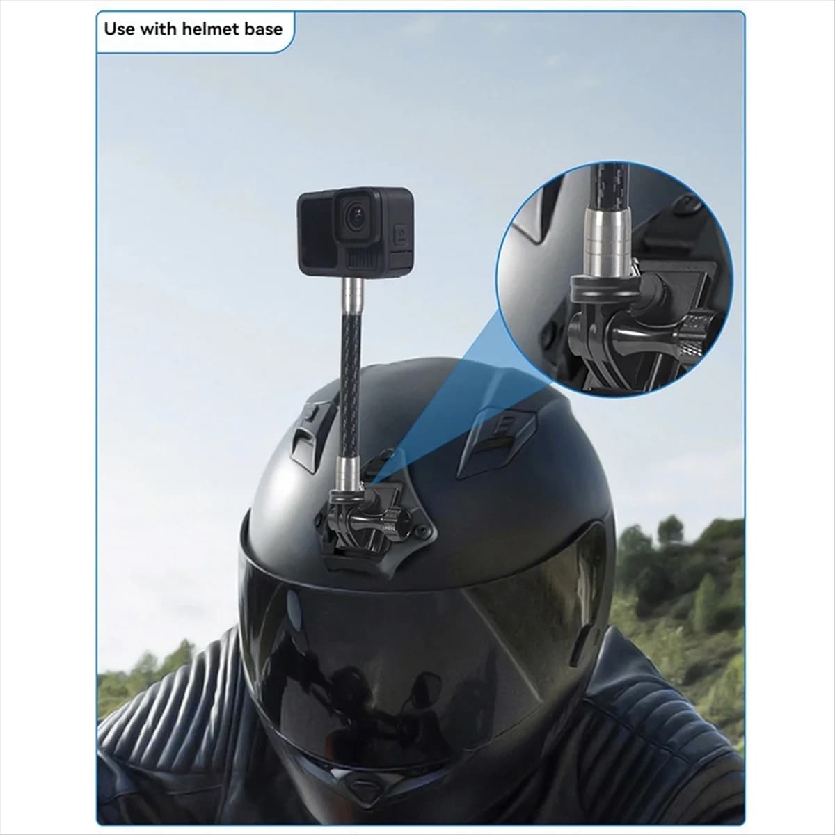 ABIY-Extension Pole for Camera 1/4 Carbon Fiber Camera Extensors Camera Support for DJI GoPro Insta360 Action Camera 221mm