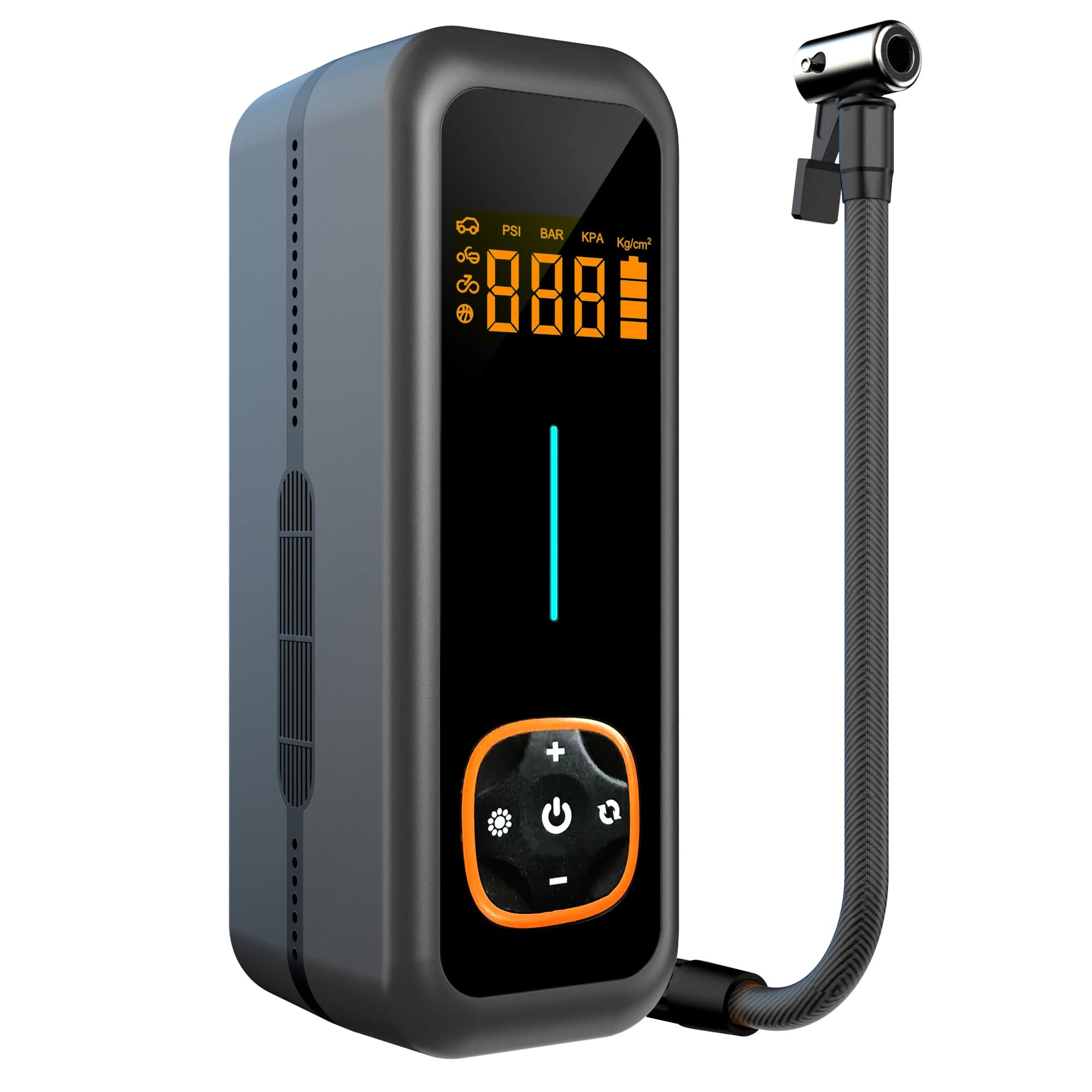 Portable 120W Digital Tire Inflator ABS Wireless Air Pump with 2 Psi-150 Psi or 12V Battery Powered