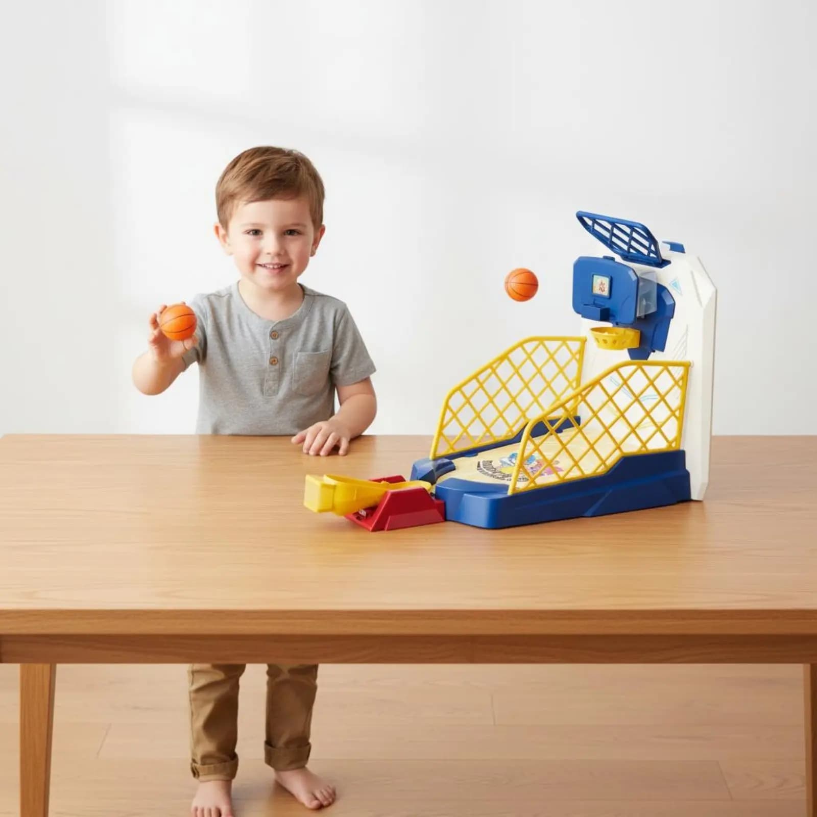 Mini Canestro da Basket Interattivo da Tavolo, Gioco Facile da Giocare, Design Compatto per Bambini