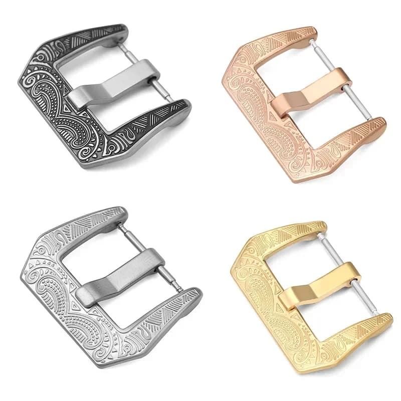 18mm 20mm 22mm 24mm Men's Stainless Steel Buckle Brushed Metal Closure Accessories for Watch Straps Black Silver Gold Arrow Buckle