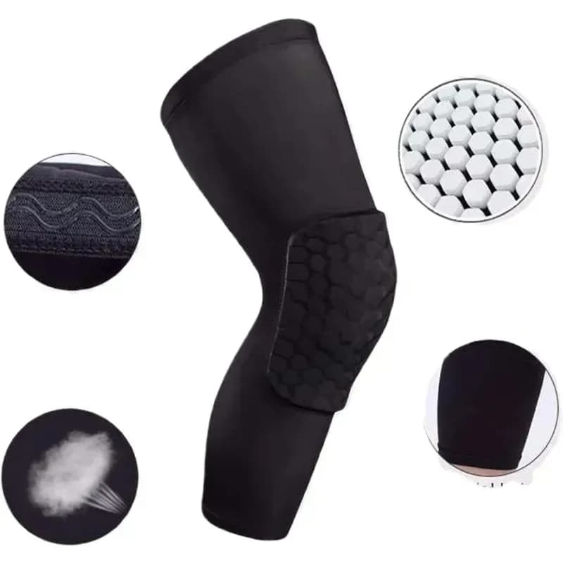 1 Pezzo Ginocchiera Sportiva a Compressione per Pallavolo, Basket, Allenamento in Palestra, Supporto e Protezione Ginocchio, Parastinchi da Calcio