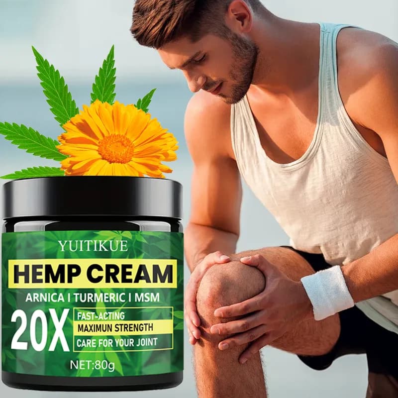 Balsamo alla Cannabis 80g Aromatico con Camomilla, Curcuma e MSM per la Cura delle Articolazioni, Idratante, Facilmente Assorbibile, Non Appiccicoso