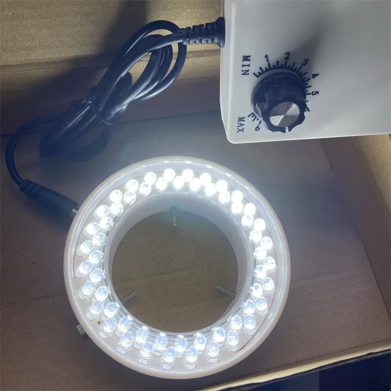 Microscope LED Light 56LED Ring Lamp Trinocular Video Camera Lens 110V 220V Tools Accessories Coaxial