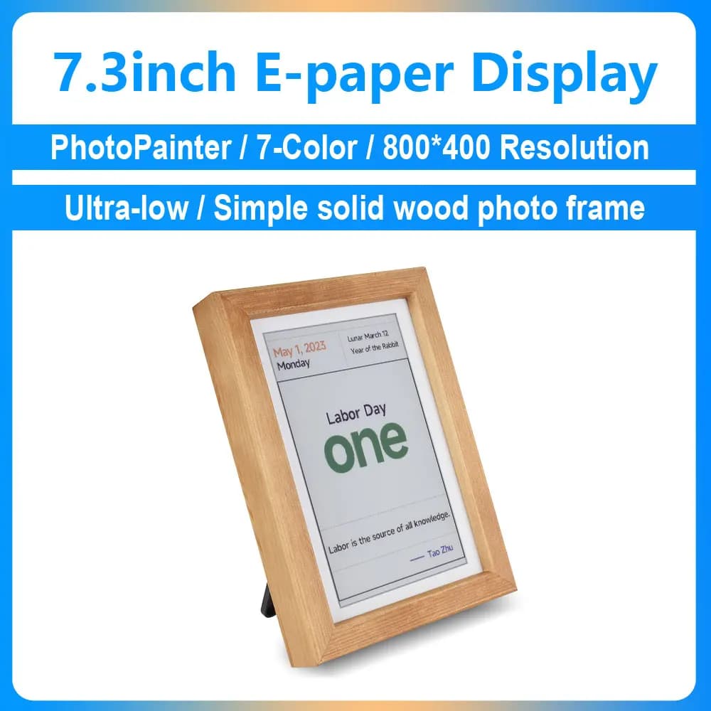 Cornice per foto elettronica da 7,3 pollici Schermo per carta elettronica a 7 colori Chip digitale programmabile 800×480 Raspberry RP2040