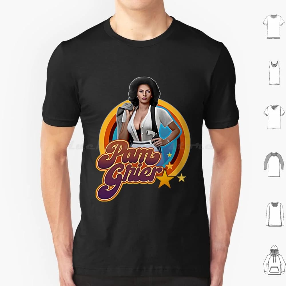 Maglietta Pam Grier anni '70 6XL in cotone, maglietta cool, Pam Grier anni '70, cultura pop anni '70, idea regalo compleanno, Blaxploitation, Natale, collezionismo