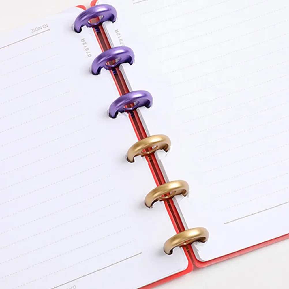 10 Pezzi Dischi Discbound in Plastica per Rilegatura, per Quaderni, Agende, Forniture Fai-da-te, Raccoglitori, per Artisti, Studenti, Ufficio, Tenuta Forte