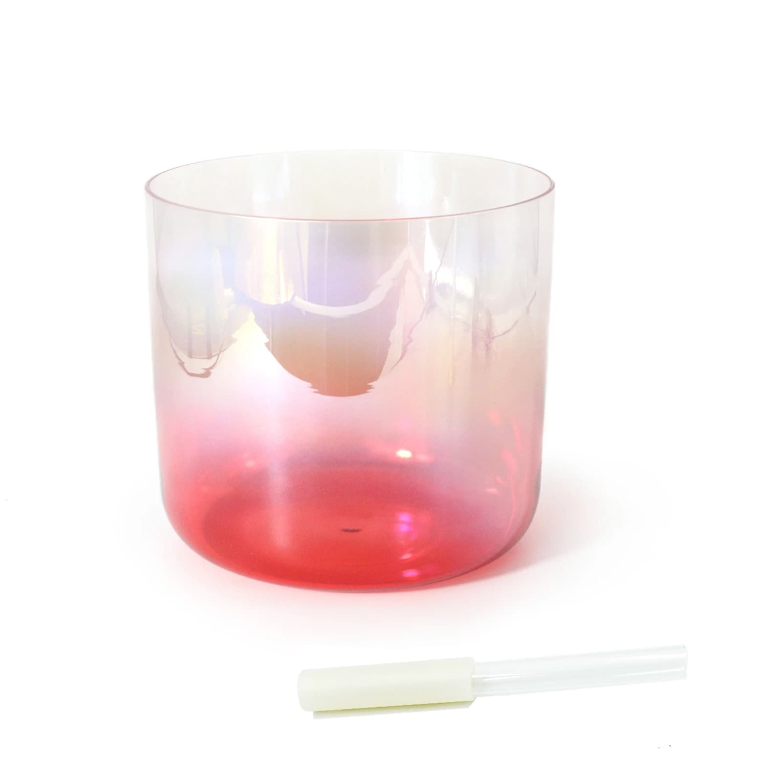 Hye-eun Gradient Color Cosmic Light Clear Quartz Crystal Singing Bowl Chakra for Sound Healing with Free Mallet