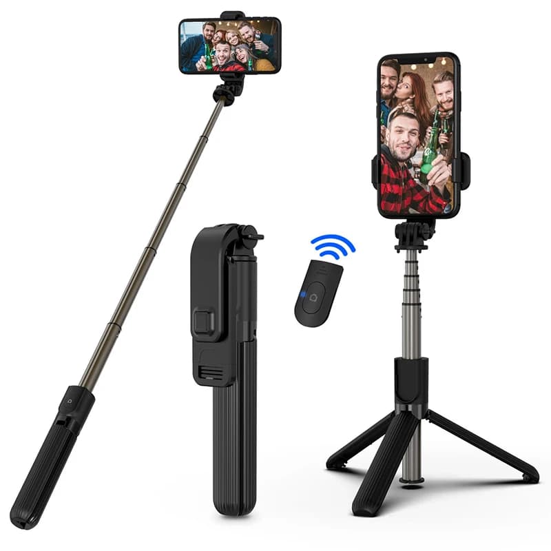H1 Wireless Bluetooth Selfie Stick treppiede monopiede supporto per telefono per viaggi all'aperto 3 IN 1