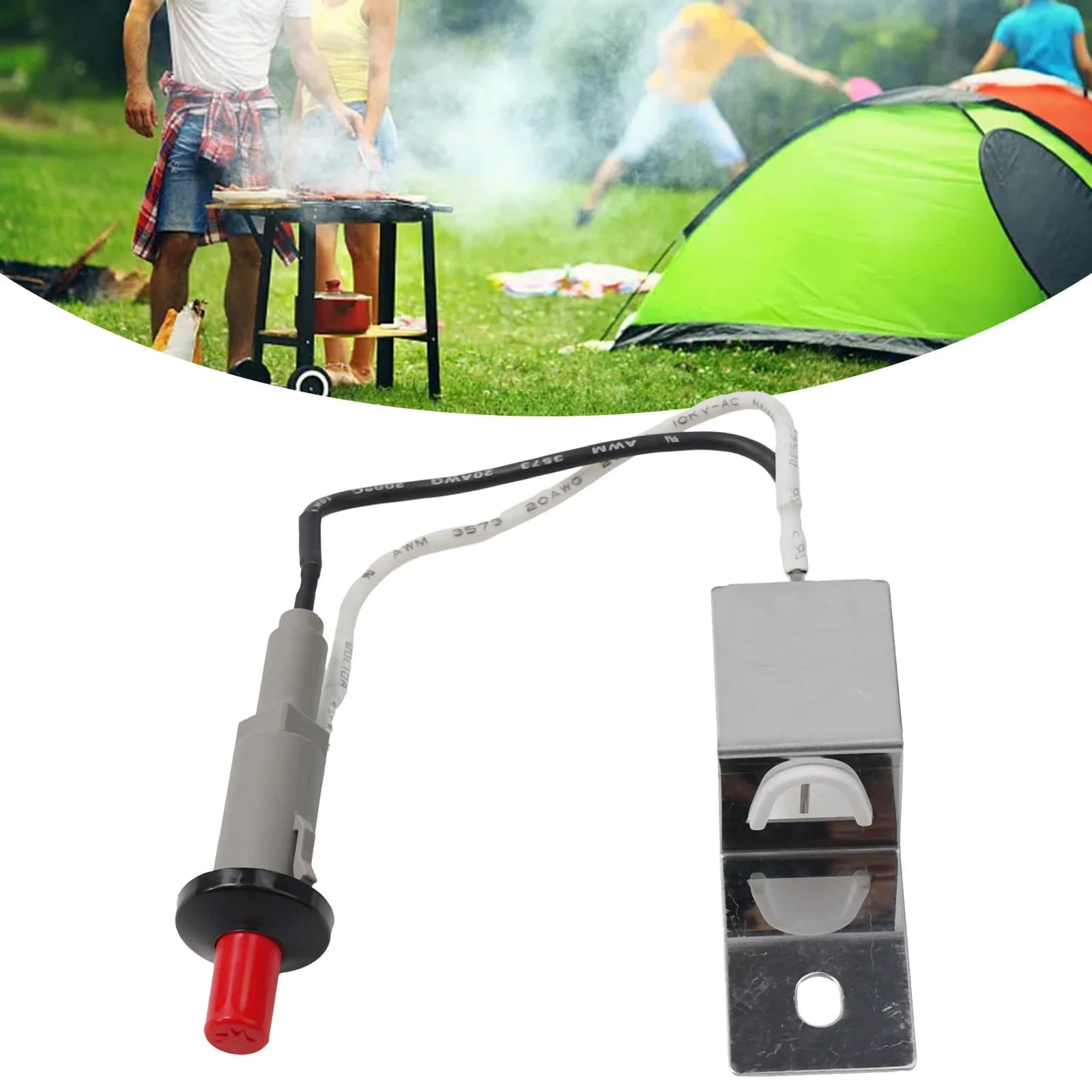 Kit di sostituzione del gruppo di accensione per carichi pesanti per Weber serie Q compatibile con Q100 Q120 Q200 Q220 resistente alla temperatura