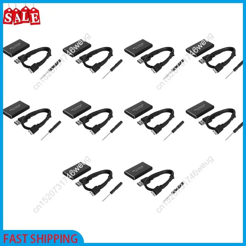 Flash Deal-10X MSATA a USB 3.0 SSD Custodia per disco rigido esterno Adattatore per custodia per disco per 30X50mm 30X30mm MSATA SSD