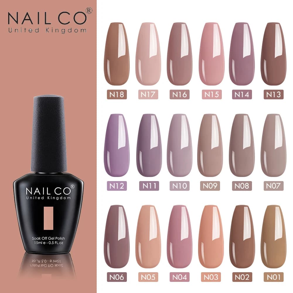 NAILCO Smalto gel per unghie nudo Lacca UV LED 47 colori Vernici ibride artistiche Smalti semipermanenti gialli rossi Top e base