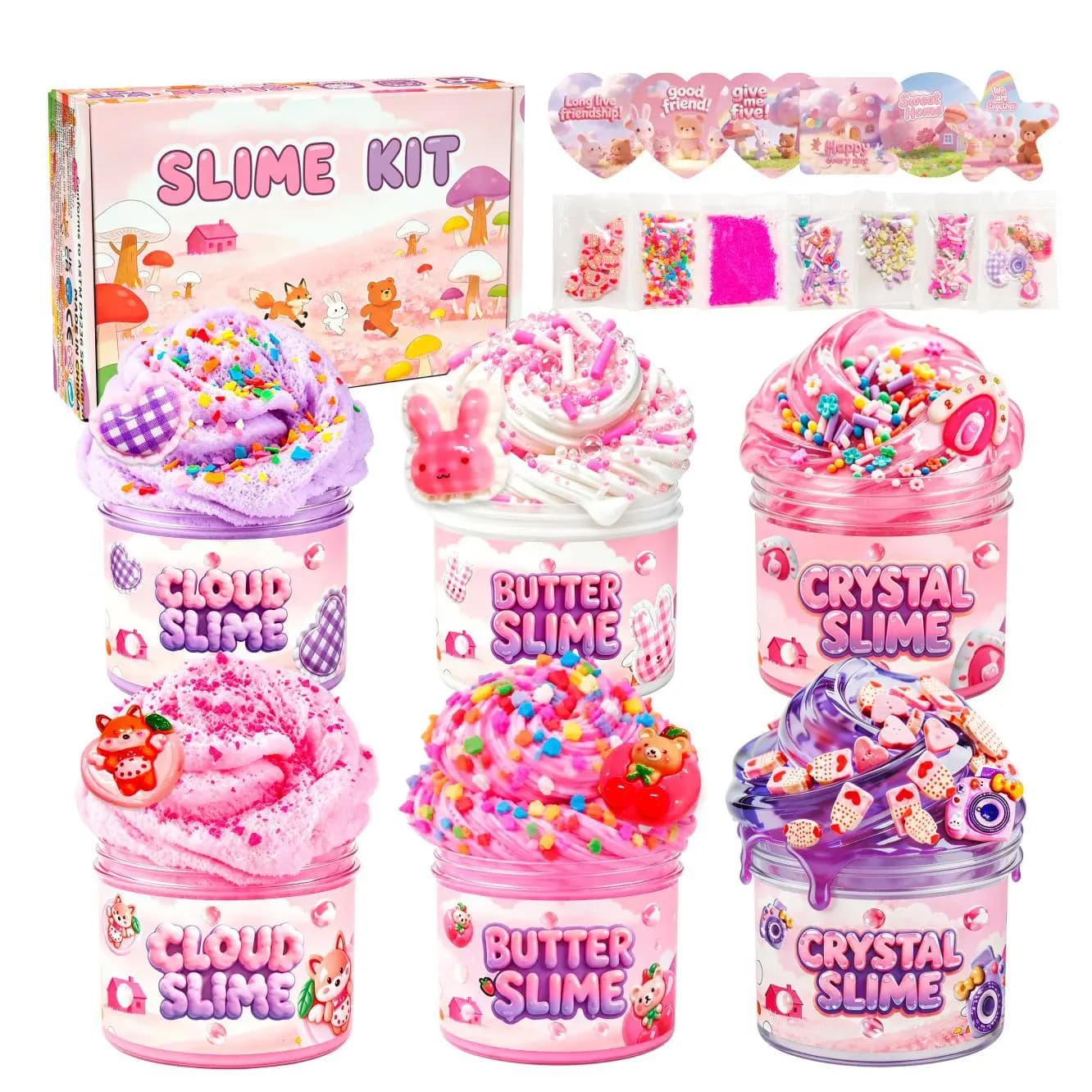 No-Toxic Slime Bubble Glue DIY Clay Stress Relief Toy Handmade Kit Set Creative Arts Crafts for Kids And Adults