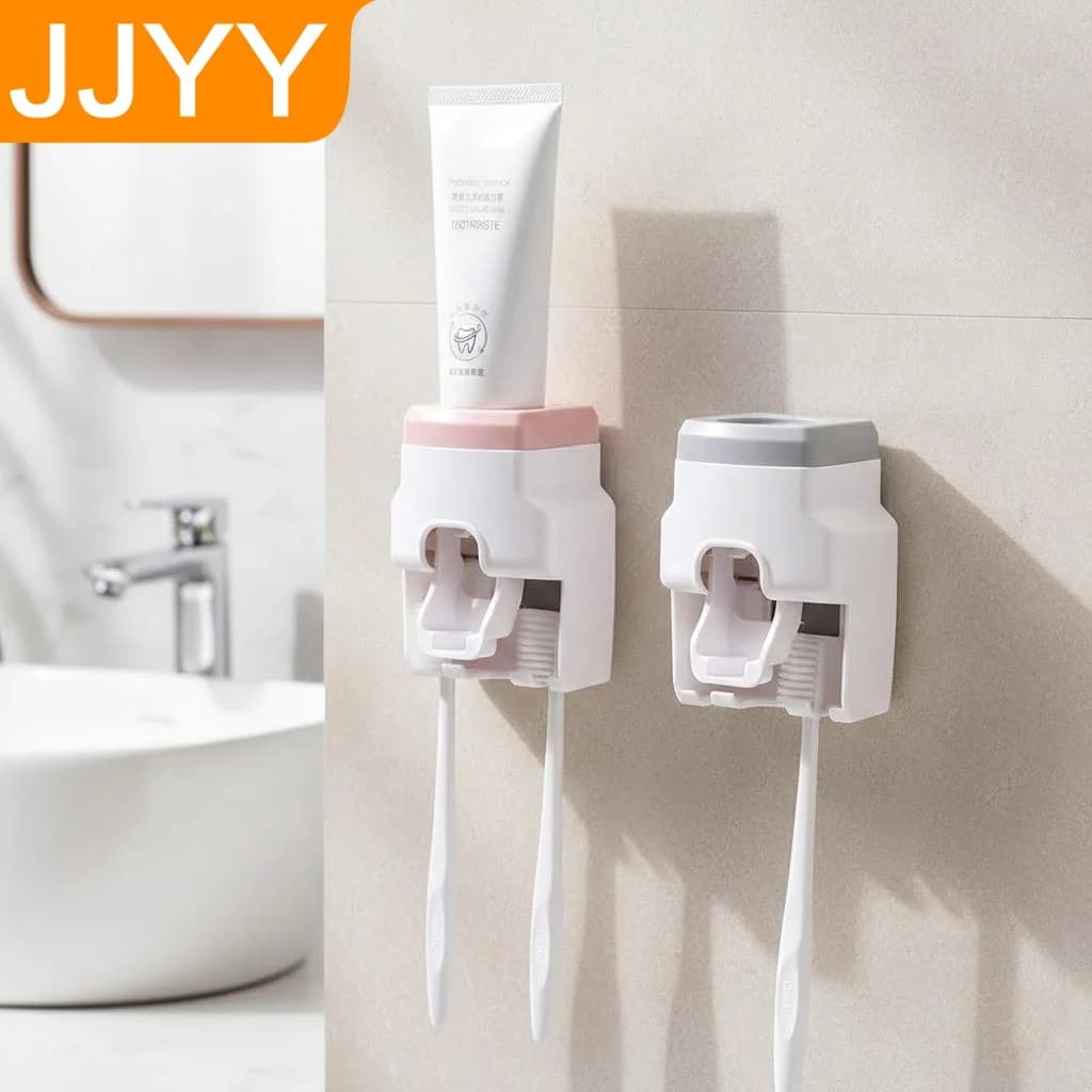 Automatic Wall-mounted Toothpaste Dispenser Tooth Squeezer Bathroom Organizer Toothbrush Holder Home Supplies