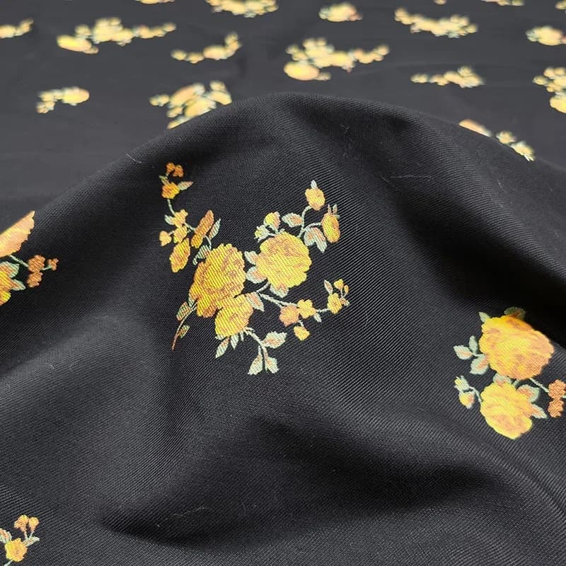 Elegant Small Flower Yarn-dyed Jacquard Fabric Brand Autumn Winter Dress Windbreaker High-end Catwalk Clothing by the Yard