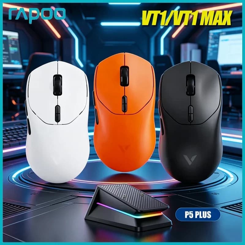 Mouse da gioco wireless Rapoo VT1 MAX GEN-2, frequenza di polling wireless 8K, ultraleggero 53g, durata della batteria fino a 750 ore